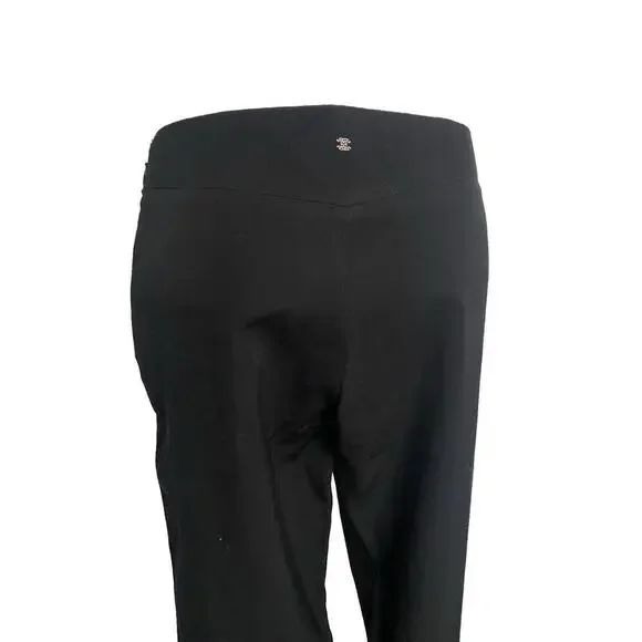 Vintage 07A CHANEL FR-34 Straight Leg Wool Dress Pants Raw Edge Black 2007 CC - Picture 6 of 9